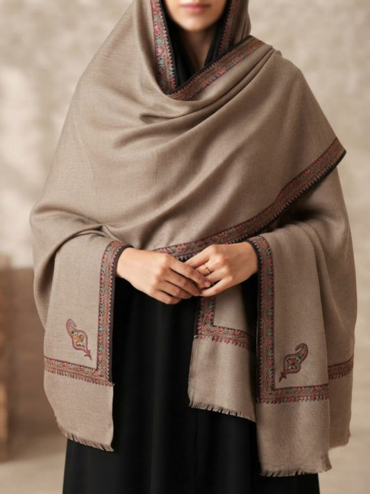 Handmade Elegance Shawl-Beige