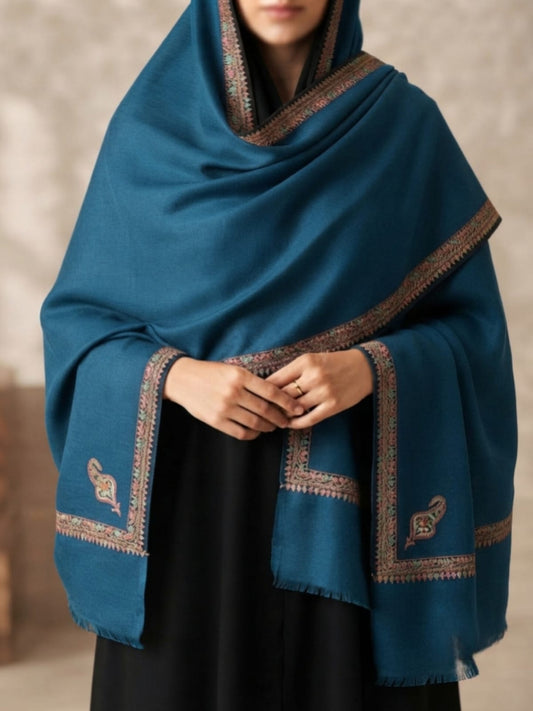Handmade Elegance Shawl-Peacock