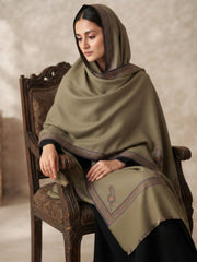 Handmade Elegance Shawl-Olive Green