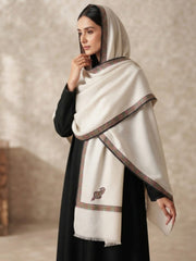 Handmade Elegance Shawl-Cream