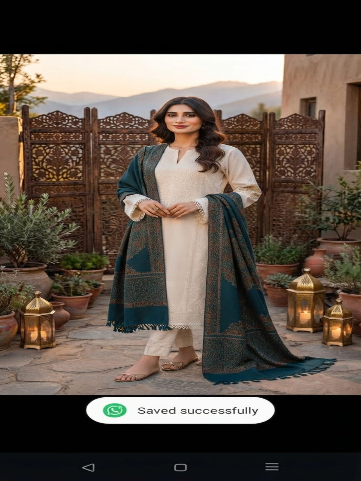 Nayab Handwork Shawl-Peacock