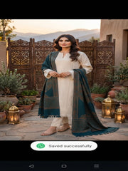 Nayab Handwork Shawl-Peacock