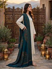 Nayab Handwork Shawl-Peacock