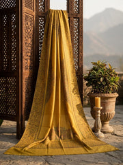 Nayab Handwork Shawl-Gold Mustard