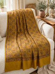 Zar Hand Embroidered Shawl-Golden