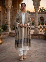 Taj Handwork Shawl-Fawn