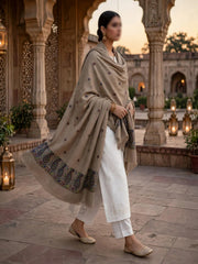 Taj Handwork Shawl-Fawn