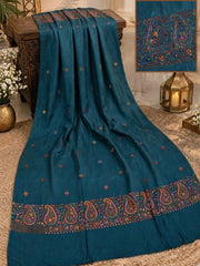 Taj Handwork Shawl-Teal