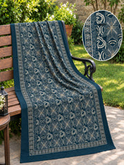 Gul e Silk Embroidered Shawl-Teal