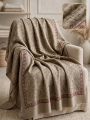 Manto Embroidered Shawl-Sand Stone