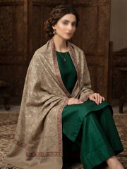 Manto Embroidered Shawl-Sand Stone