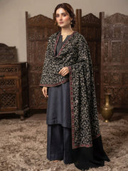 Manto Embroidered Shawl-Classic Black
