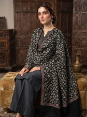 Manto Embroidered Shawl-Classic Black