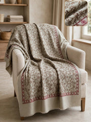 Manto Embroidered Shawl-Taupe