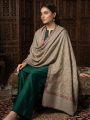 Manto Embroidered Shawl-Taupe