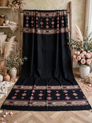 Wahaj Printed Shawl-Black