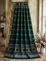 Wahaj Printed Shawl-Bottle Green