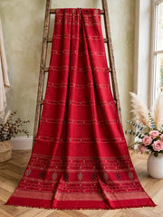 Wahaj Printed Shawl-Deep Red
