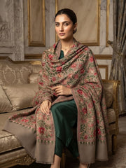 Heer Embroidered Shawl-Sage