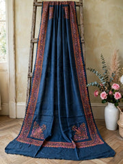 Alaya Handmade Shawl-Teal Blue