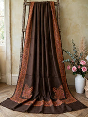 Alaya Handmade Shawl-Dark Brown