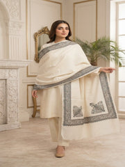 Alaya Handmade Shawl-Off White