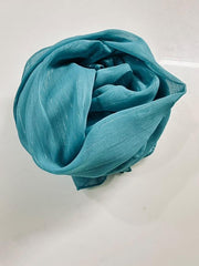 Metallic Chiffon Hijab - BLUE