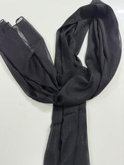 Metallic Chiffon Hijab - BLACK