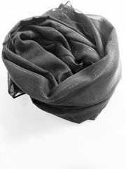 Metallic Chiffon Hijab - BLACK