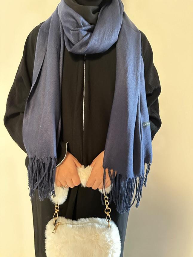 Winter Cashmere Pashmina -NAVYBLUE