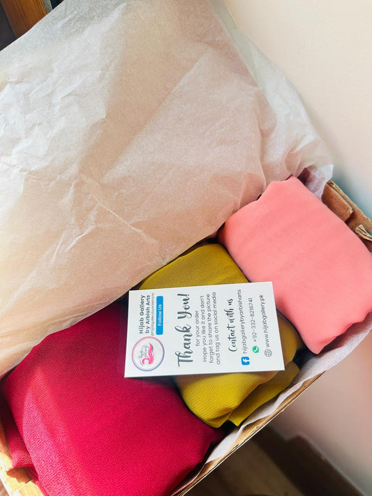 Bundle Of 3 - Premium Georgette Hijab