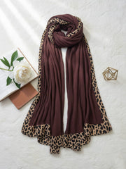 Leopard Wrap Hijab-Brown