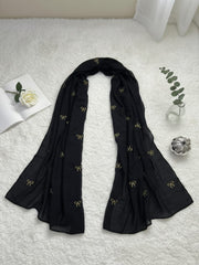 Bow Emb Hijab- Black