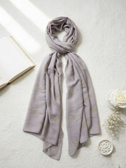 Bow Emb Hijab- Grey