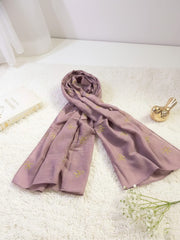 Bow Emb Hijab- Lilac