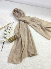 Bow Emb Hijab- Cream