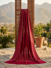 Nayab Handwork Shawl-Magenta