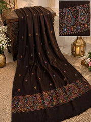 Taj Handwork Shawl-Dark Chocolate