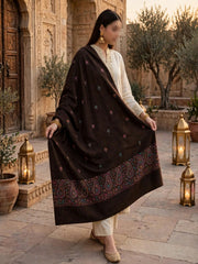 Taj Handwork Shawl-Dark Chocolate