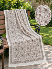Gul e Silk Embroidered Shawl-Ivory