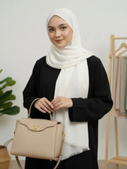 Turkish Lawn Hijab - WHITE