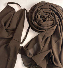 Hijab Niqab -DARK BROWN