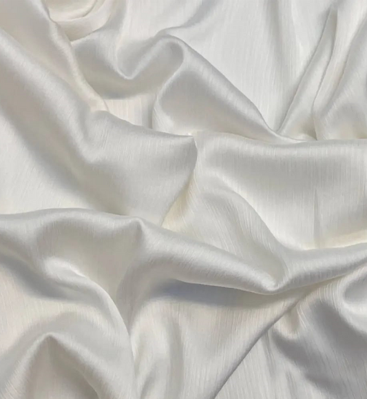 Luxury Crinkle Silk Hijab - OFF WHITE