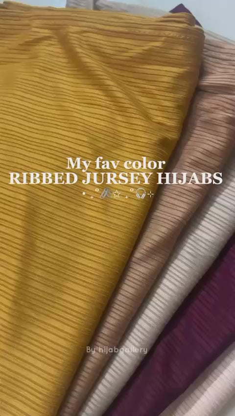 Ribbed Jersey Hijab - BLACK