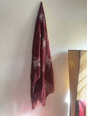 Embroide Floral Hijab MAROON