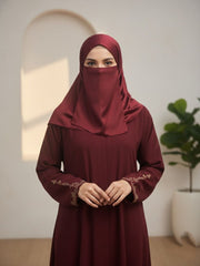 Crinkle Silk Hijab Niqab Set