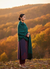 Woolen Shawl Lilly Sea