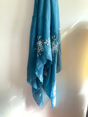 Embroide Floral Hijab SEA GREEN