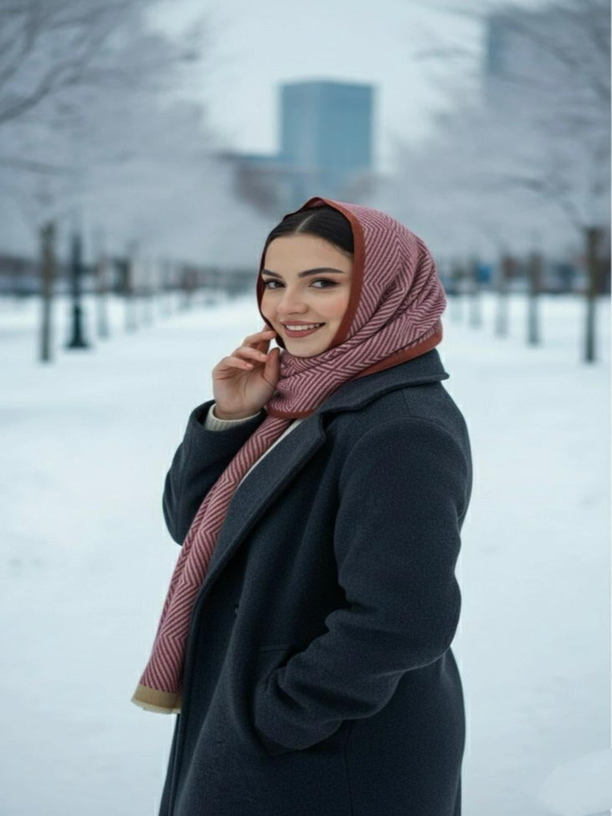 Mist Woolen Hijab Maroon