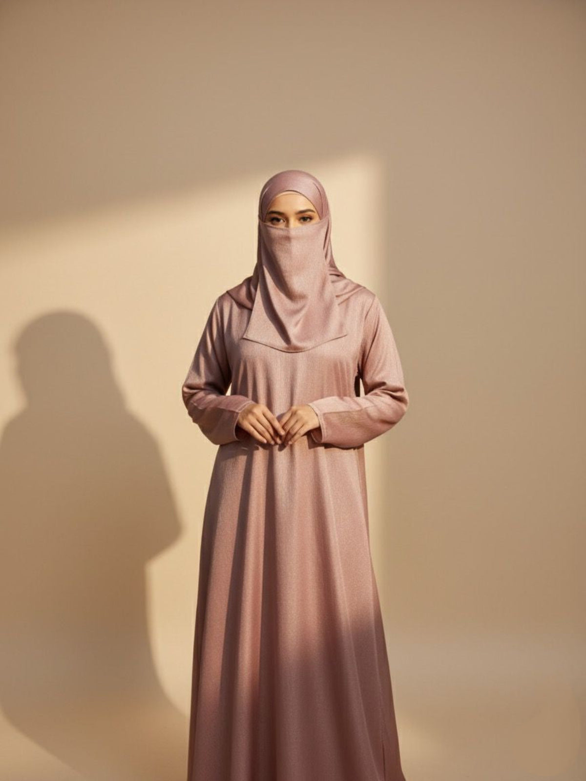 Crinkle Silk Hijab Niqab Set